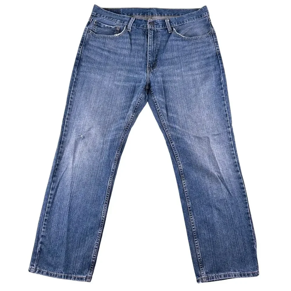 Levis 559 Jeans Men's 36x30 Blue Denim‎ Whiskered Relaxed Straight 100% Cotton